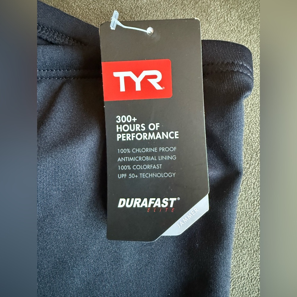 TYR Black Men’s Jammer Swimsuit - Picture 4 of 5